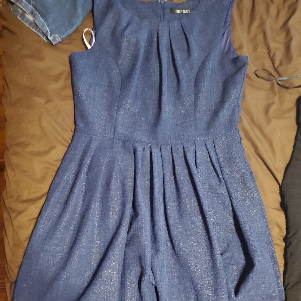 Ellen Tracy blue dress with pockets!!